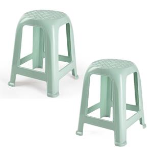 PlasticForte Zit krukjes - 2x - mintgroen - kunststof - x x cm -