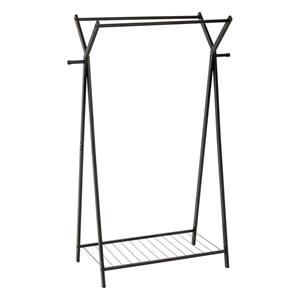 5five Kledingrek met dubbele stang - rvs metaal - zwart - x x 145 cm - max 49 kilo -