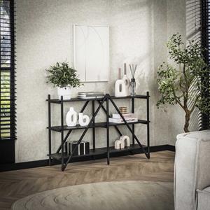 LifestyleFurn Wandrek/Sidetable Jerrod Liquid metal, 85 x 130cm - Grijs