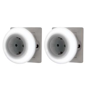 Grundig LED Nachtlamp met lichtsensor - 6x - 230v - kinderkamer - extra stopcontact -
