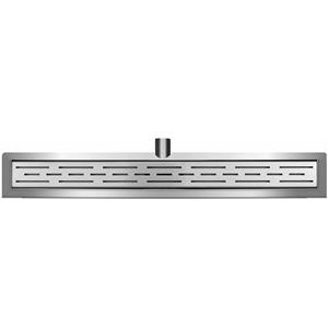 Wiesbaden 3e Generatie Douchegoot met Flens en Rooster - 120x7cm - RVS