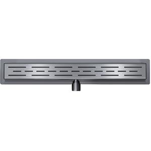 Wiesbaden Douchegoot met Flens en Rooster - 70x7cm - Gunmetal