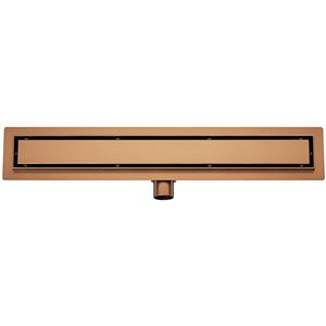 Wiesbaden Douchegoot met Tegelrooster en Flens - 70x7cm - Geborsteld Brons Koper