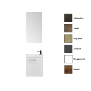 Sanicare Fonteinkast  Q40 Hoogglans Wit (spiegel optioneel)