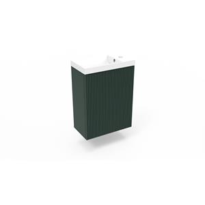 Arcqua Fonteinkast Highland Green  Ridge 40x55x28 cm Incl. Fontein Glans Wit Met Overloop
