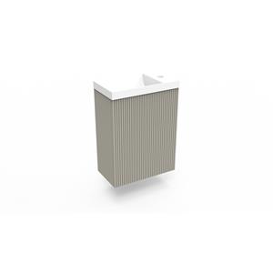 Arcqua Fonteinkast Clay  Ridge 40x55x28 cm Incl. Fontein Glans Wit Zonder Overloop