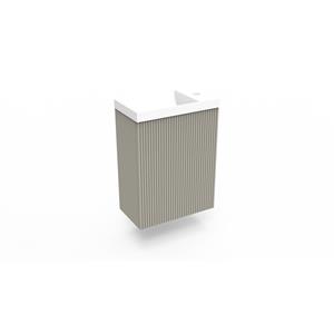 Arcqua Fonteinkast Clay  Ridge 40x55x28 cm Incl. Fontein Mat Wit Zonder Overloop