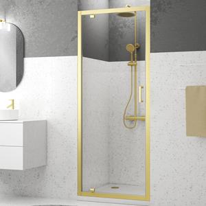 Aurlane  Douchedeur Factory 80 X 200cm - Goud Profiel - 6 Mm Helder Glas