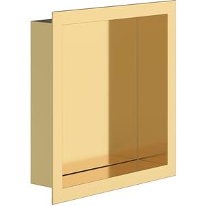 BES LED Inbouwnis - Leoni Prim - 30x30x7cm - Geborsteld Goud