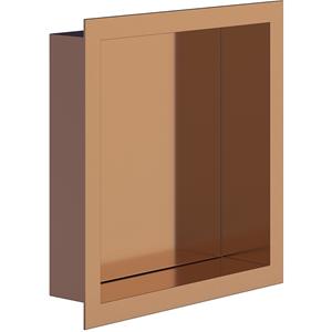 BES LED Inbouwnis - Leoni Prim - 30x30x7cm - Geborsteld Koper