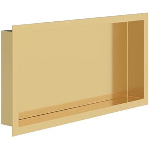 BES LED Inbouwnis - Leoni Prim - 30x60x7cm - Geborsteld Goud