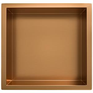 Wiesbaden Demis Inbouwnis - 30x30x10cm - Geborsteld Brons Koper