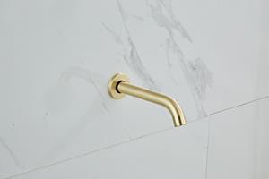 Saniclear Brass baduitloop 21 cm geborsteld messing