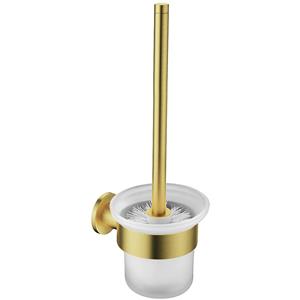 BES LED WC Borstel met Houder - Toiletborstelhouder - Leoni Rimbo - Rond - PVD - Geborsteld Goud