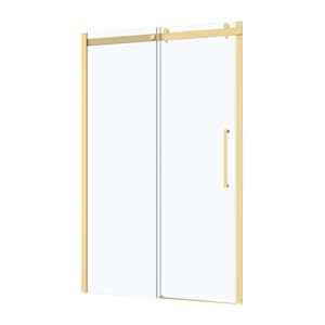 Aurlane  Douche Schuifdeur Rolling 120 X 200cm - Goud Profiel - 8 Mm Helder Glas