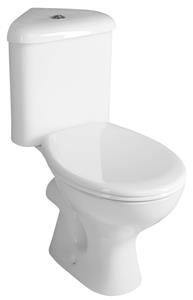Aqualine Clifton staand hoektoilet wit