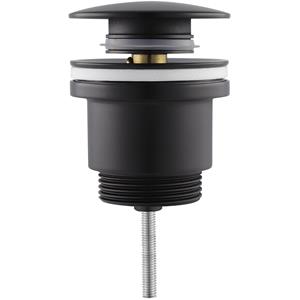 BES LED Clickwaste Afvoerplug - Leoni Clis - Messing - Mat Zwart