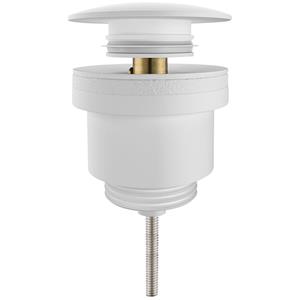 BES LED Clickwaste Afvoerplug - Leoni Clis - Messing - Mat Wit