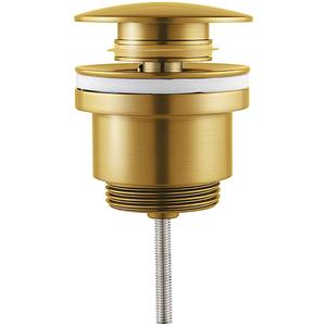 BES LED Clickwaste Afvoerplug - Leoni Clis - Messing - PVD - Geborsteld Goud