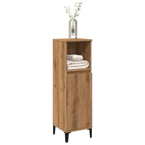VidaXL Badkamerkast 30x30x100 cm bewerkt hout artisanaal eikenkleurig