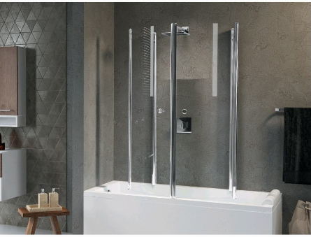 <QuerySet [<AttributeOption: Novellini>]> Badwand Novellini Aurora 4 150 x 80 cm, helder glas mat chroom profiel