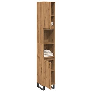 VidaXL Badkamerkast 30x30x190 cm bewerkt hout artisanaal eikenkleurig