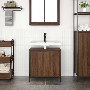 VidaXL Badkamerkast wastafelmeubel 60x34,5x60 cm bruin eikenkleurig