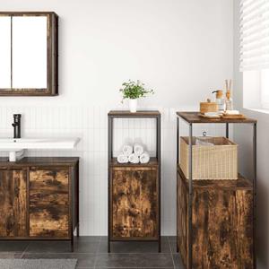 VidaXL Badkamerkast met planken 36x35x95 cm gerookt eiken