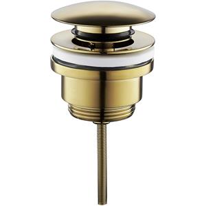 Wiesbaden Caral Clickwaste Afvoerplug - 5/4inch - Geborsteld Messing