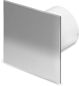 Whisper Badkamer/toilet ventilator - met timer & vochtsensor - Ø125mm - RVS vlak