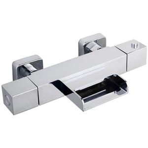 Wiesbaden Rombo Thermostatische Badmengkraan - Waterval - Chroom
