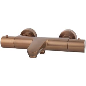 Wiesbaden Caral Thermostatische Badmengkraan - Geborsteld Brons Koper