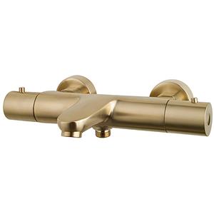 Wiesbaden Caral Thermostatische Badmengkraan - Geborsteld Messing