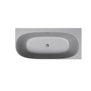 Riho Half Vrijstaand Ligbad  Phatos Corner 170x80x57 cm Links Incl. Pop Up Waste, Sifon en Afvoer Stone Grey