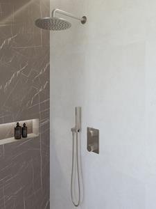 <QuerySet [<AttributeOption: Wiesbaden>]> Caral inbouwthermostaat compleet met hoofddouche 25 cm en staafhanddouche geborsteld staal