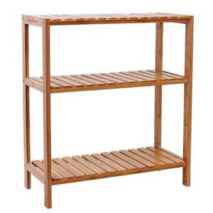 ACAZA Badkamerrek - 3 legplanken - 60x66x26 cm - bamboe