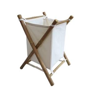 Sweeek  Opvouwbare wasmand van bamboe en stof