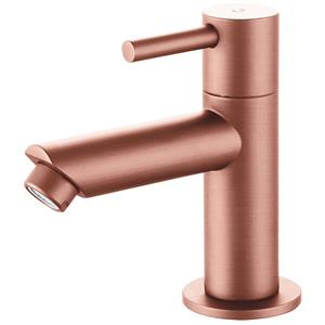 BES LED Toiletkraan - Fonteinkraan - Koudwaterkraan 1/2 - Leoni Crinty - Opbouw - Geborsteld Koper