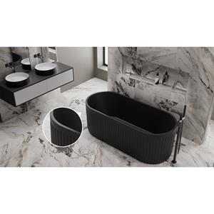 Ideavit Ligbad Vrijstaand  Archtec Rock 170x75x60 cm Zwart