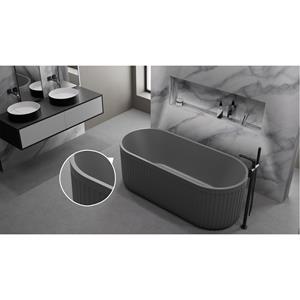 Ideavit Ligbad Vrijstaand  Archtec Rock 170x75x60 cm Cement Grijs