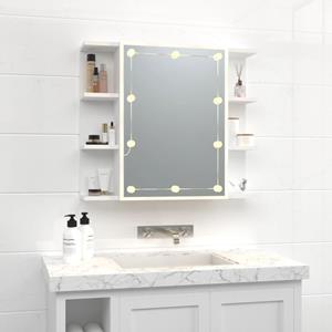 VidaXL Spiegelkast met LED-verlichting 70x16,5x60 cm wit