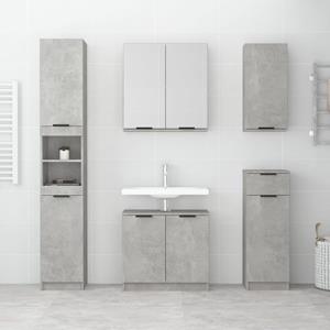 VidaXL Badkamerkast met spiegel 64x20x67 cm betongrijs