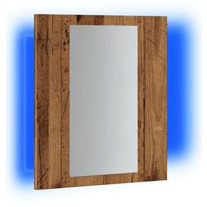 VidaXL Badkamerspiegelkast LED 40x12x45 cm bewerkt hout oud hout