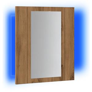 VidaXL Badkamerspiegelkast LED 40x12x45 cm bewerkt hout artisan eiken