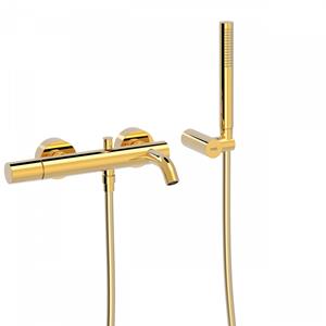 Tres Badmengkraan  Study Exclusive Rond met Omstel en Handdoucheset met Staafhanddouche Goud