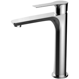 BES LED Wastafelkraan - Wastafelmengkraan - Leoni Drimbin - Verhoogd - Opbouw - Rond - Chroom