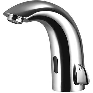 BES LED Wastafelkraan met Sensor - Wastafelmengkraan - Versanix Sensin - Opbouw - Rond - Chroom