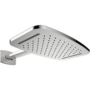 Wiesbaden Waterval Hoofddouche met Doucheram - 40x25cm - Geborsteld Staal
