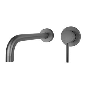 Best Design Inbouw Wastafelmengkraan  Moya-Belize Gebogen uitloop 21 cm Messing Gunmetal PVD Coating