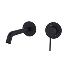 GRB Inbouw Wastafelkraan  Time met Clickwaste Mat Zwart 15 cm
